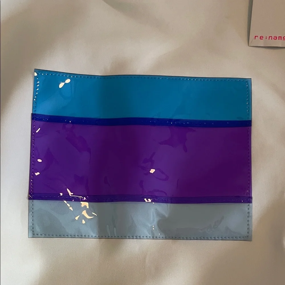 re:named White Sweater with Blue and Purple Stripes